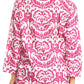 Sakkas Flavia Light Casual Ikat Design Rayon Tunic Blouse 3/4 Sleeve