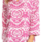 Sakkas Flavia Light Casual Ikat Design Rayon Tunic Blouse 3/4 Sleeve