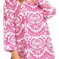 Sakkas Flavia Light Casual Ikat Design Rayon Tunic Blouse 3/4 Sleeve