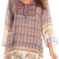 Sakkas Myra Ethnic Print Tunic with Embroidery