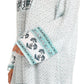 Sakkas Dalila Soft Crinckle Damask Printed Rayon Tunic Blouse with Embroidery