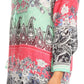 Sakkas Caterina Boho Lightweight Casual Embroidered Floral Tunic  / Blouse Top