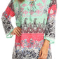 Sakkas Caterina Boho Lightweight Casual Embroidered Floral Tunic  / Blouse Top