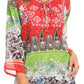 Sakkas Caterina Boho Lightweight Casual Embroidered Floral Tunic  / Blouse Top