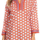 Sakkas Lia Unique Honeycomb Rayon Tunic Top with 3/4 Sleeve