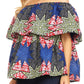 Sakkas Imani Colorful Wax African Ankara Dutch Off-shoulder Blouse Top Gorgeous