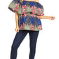 Sakkas Imani Colorful Wax African Ankara Dutch Off-shoulder Blouse Top Gorgeous