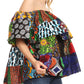 Sakkas Imani Colorful Wax African Ankara Dutch Off-shoulder Blouse Top Gorgeous
