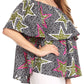 Sakkas Imani Colorful Wax African Ankara Dutch Off-shoulder Blouse Top Gorgeous