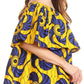 Sakkas Imani Colorful Wax African Ankara Dutch Off-shoulder Blouse Top Gorgeous