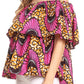 Sakkas Imani Colorful Wax African Ankara Dutch Off-shoulder Blouse Top Gorgeous