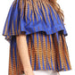Sakkas Imani Colorful Wax African Ankara Dutch Off-shoulder Blouse Top Gorgeous