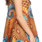Sakkas Hadiza Sleeveless Tank Top Blouse Wax African Ankara Casual Summer Simple
