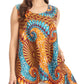 Sakkas Hadiza Sleeveless Tank Top Blouse Wax African Ankara Casual Summer Simple