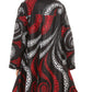 Sakkas Sol Womens Summer Swing Loose Dress African Print Roll up Sleeve Button