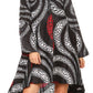Sakkas Sol Womens Summer Swing Loose Dress African Print Roll up Sleeve Button
