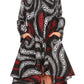 Sakkas Sol Womens Summer Swing Loose Dress African Print Roll up Sleeve Button