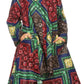 Sakkas Sol Womens Summer Swing Loose Dress African Print Roll up Sleeve Button