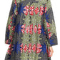 Sakkas Sol Womens Summer Swing Loose Dress African Print Roll up Sleeve Button
