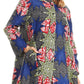 Sakkas Sol Womens Summer Swing Loose Dress African Print Roll up Sleeve Button