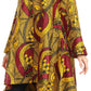 Sakkas Sol Womens Summer Swing Loose Dress African Print Roll up Sleeve Button