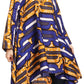 Sakkas Sol Womens Summer Swing Loose Dress African Print Roll up Sleeve Button