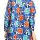 Sakkas Sol Womens Summer Swing Loose Dress African Print Roll up Sleeve Button