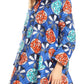 Sakkas Sol Womens Summer Swing Loose Dress African Print Roll up Sleeve Button