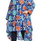 Sakkas Sol Womens Summer Swing Loose Dress African Print Roll up Sleeve Button