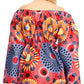 Sakkas Mela Women's Long Sleeve Peplum Off Shoulder Blouse Top in African Ankara