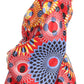 Sakkas Mela Women's Long Sleeve Peplum Off Shoulder Blouse Top in African Ankara