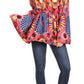 Sakkas Mela Women's Long Sleeve Peplum Off Shoulder Blouse Top in African Ankara