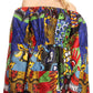 Sakkas Mela Women's Long Sleeve Peplum Off Shoulder Blouse Top in African Ankara