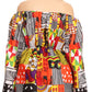Sakkas Mela Women's Long Sleeve Peplum Off Shoulder Blouse Top in African Ankara