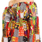 Sakkas Mela Women's Long Sleeve Peplum Off Shoulder Blouse Top in African Ankara