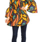Sakkas Mela Women's Long Sleeve Peplum Off Shoulder Blouse Top in African Ankara