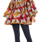 Sakkas Mela Women's Long Sleeve Peplum Off Shoulder Blouse Top in African Ankara