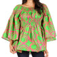 Sakkas Mela Women's Long Sleeve Peplum Off Shoulder Blouse Top in African Ankara