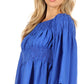 Sakkas Mela Women's Long Sleeve Peplum Off Shoulder Blouse Top in African Ankara