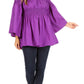 Sakkas Mela Women's Long Sleeve Peplum Off Shoulder Blouse Top in African Ankara