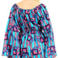 Sakkas Mela Women's Long Sleeve Peplum Off Shoulder Blouse Top in African Ankara