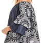 Sakkas Desta Off-shoulder Tent Top Blouse on Chambray and Wax African Ankara Print