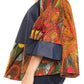 Sakkas Desta Off-shoulder Tent Top Blouse on Chambray and Wax African Ankara Print
