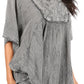 Sakkas  Amori V-Neck Embroidery Poncho Top / Cover Up