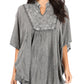 Sakkas  Amori V-Neck Embroidery Poncho Top / Cover Up