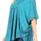 Sakkas  Amori V-Neck Embroidery Poncho Top / Cover Up