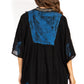 Sakkas  Amori V-Neck Embroidery Poncho Top / Cover Up