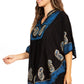 Sakkas  Amori V-Neck Embroidery Poncho Top / Cover Up