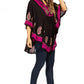 Sakkas  Amori V-Neck Embroidery Poncho Top / Cover Up