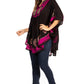 Sakkas  Amori V-Neck Embroidery Poncho Top / Cover Up